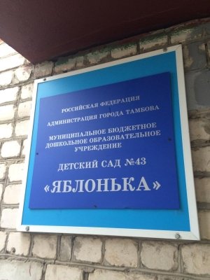 Детский сад №43. &laquo;Яблонька&raquo;                             Россия ,                                                                            Тамбов
                            ,                        